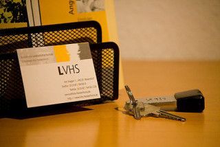 Schlüssel und Informationskarte